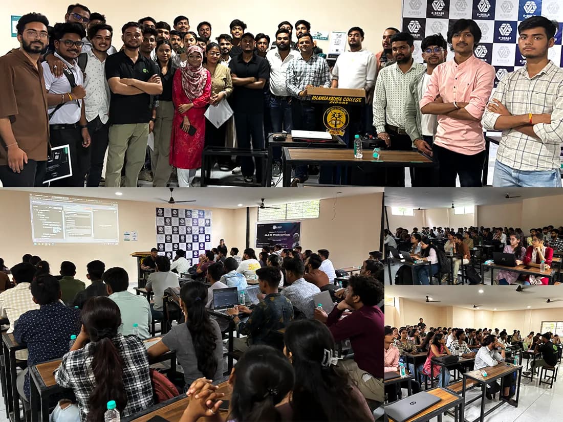 Students at an E-Skills Web workshop